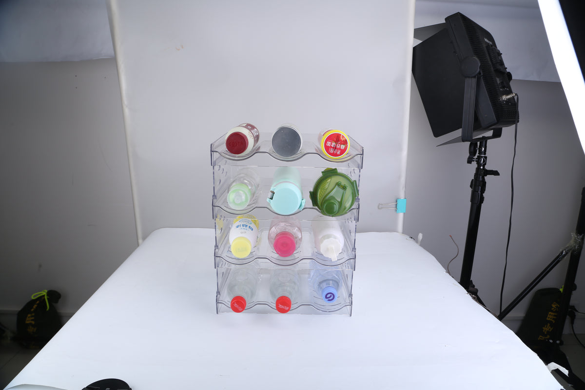 4-Tier Stackable Bottle Storage Organizer