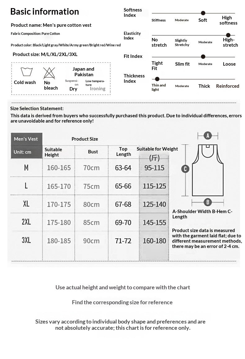 Men's Cotton Ribbed Tank Top