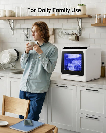 Portable Countertop Dishwasher, 6 Programs