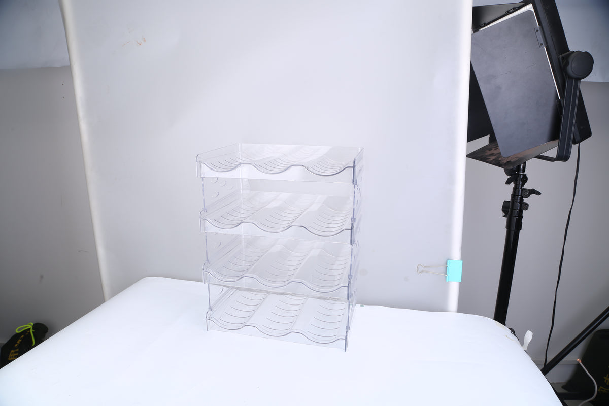 4-Tier Stackable Bottle Storage Organizer