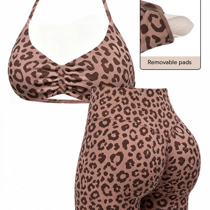 Halter Bra & High-Waist Butt-Lifting Shorts Set