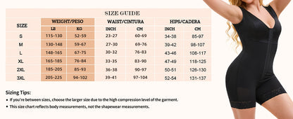 Full Body Shaper with Zipper Crotch