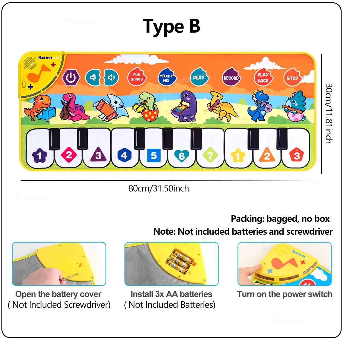 Kids Piano Play Mat