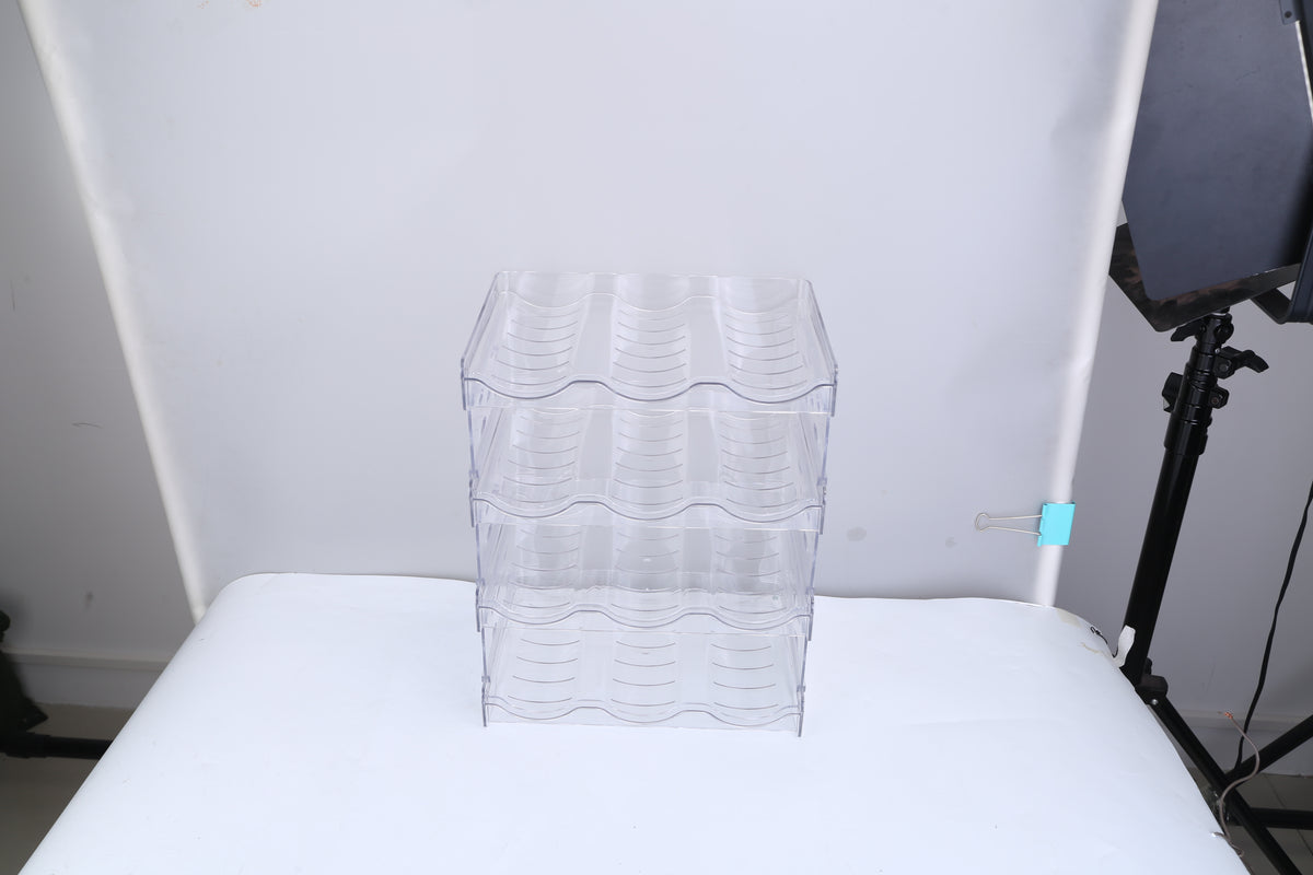 4-Tier Stackable Bottle Storage Organizer