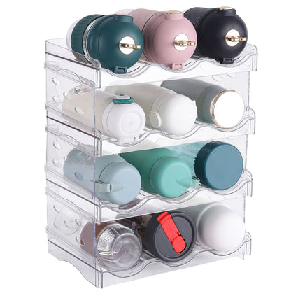 4-Tier Stackable Bottle Storage Organizer