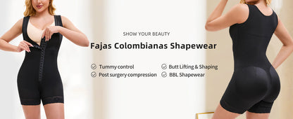 Full Body Shaper with Zipper Crotch