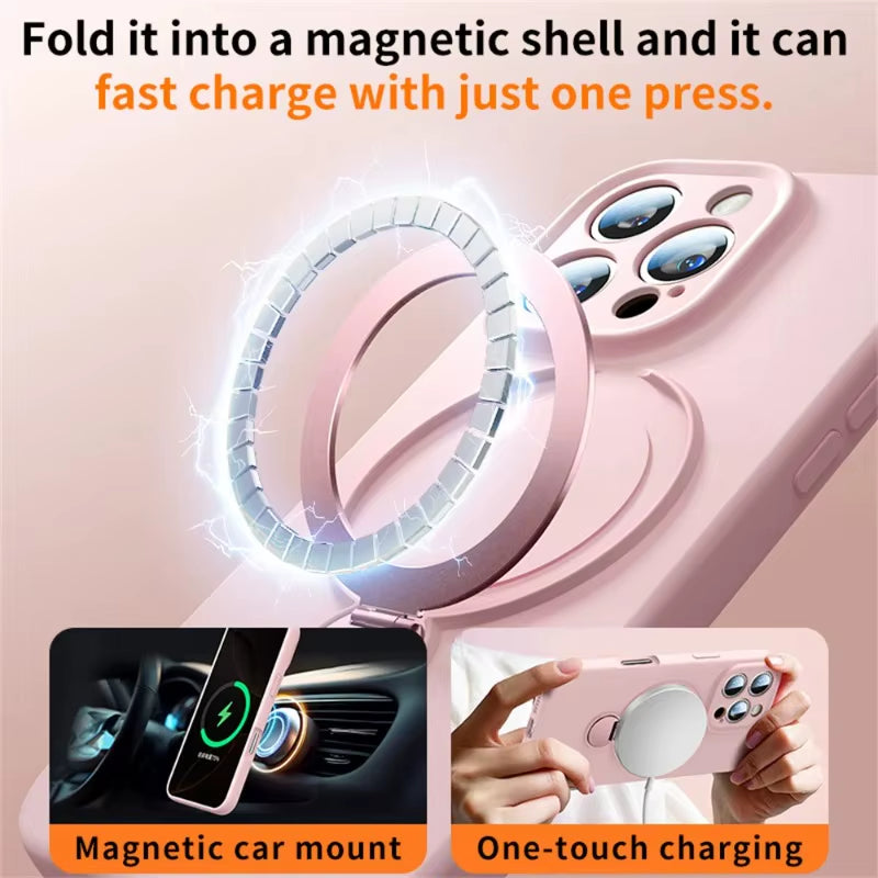 Magnetic Bracket Phone Case with Magsafe Stand